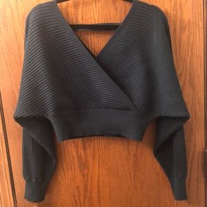 Forever 21 Teal Ribbed Crop Top